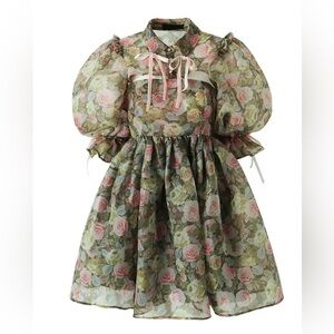 Ballon floral green dreamy dress Size xs-s